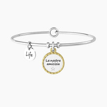 Carica l&#39;immagine nel visualizzatore di Gallery, Bracciale rigido da donna con ciondolo tondo amicizia LA NOSTRA AMICIZIA… Kidult 732159
