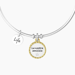 Bracciale rigido da donna con ciondolo tondo amicizia LA NOSTRA AMICIZIA… Kidult 732159