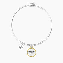 Carica l&#39;immagine nel visualizzatore di Gallery, Bracciale rigido da donna con ciondolo tondo amicizia LA NOSTRA AMICIZIA… Kidult 732159
