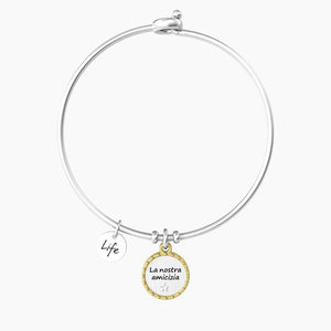 Bracciale rigido da donna con ciondolo tondo amicizia LA NOSTRA AMICIZIA… Kidult 732159