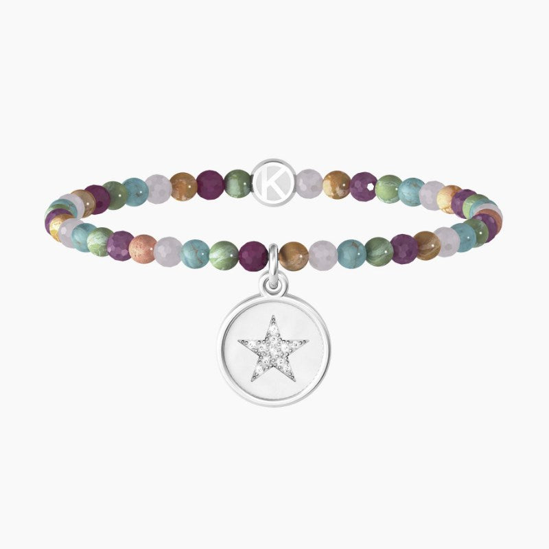 Bracciale da donna con pietre multicolor e ciondolo stella Kidult 732163