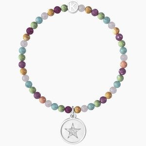 Bracciale da donna con pietre multicolor e ciondolo stella Kidult 732163