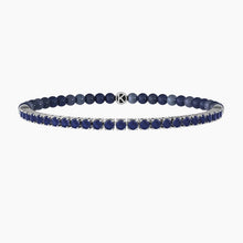 Cargar imagen en el visor de la galería, Pulsera elástica hombre sodalita azul Kidult 732168
