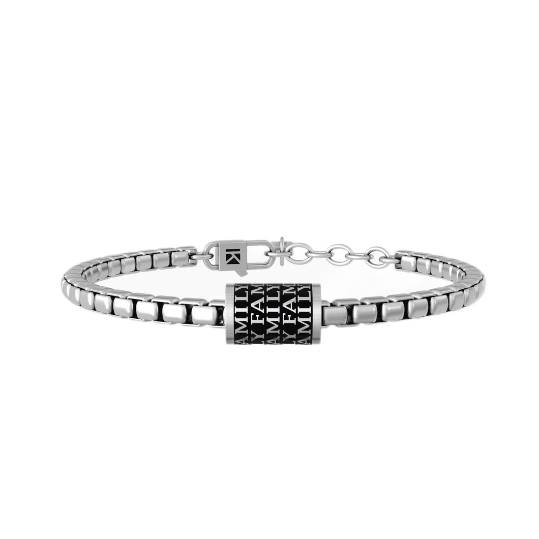 Pulsera de hombre de acero con frase Family Kidult 732171