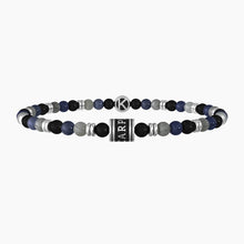 Cargar imagen en el visor de la galería, Pulsera de hombre con piedras multicolores y frase carpe diem Kidult 732177
