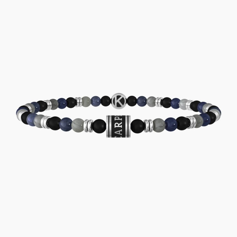 Pulsera de hombre con piedras multicolores y frase carpe diem Kidult 732177