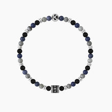 Cargar imagen en el visor de la galería, Pulsera de hombre con piedras multicolores y frase carpe diem Kidult 732177
