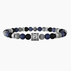 Pulsera de hombre elástica con piedras de colores y dijes Kidult 732181
