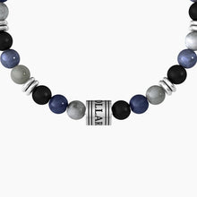 Cargar imagen en el visor de la galería, Pulsera de hombre elástica con piedras de colores y dijes Kidult 732181
