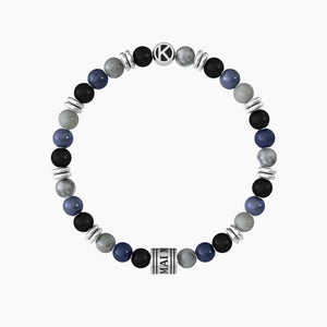 Pulsera de hombre elástica con piedras de colores y dijes Kidult 732181