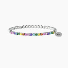 Carica l&#39;immagine nel visualizzatore di Gallery, Bracciale Elastico Con Sfere Lucide E Zirconi Multicolor Kidult 732209
