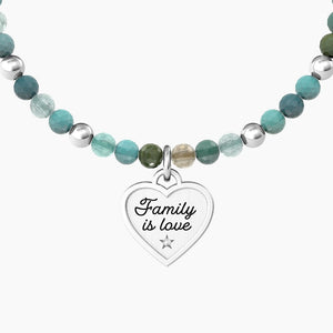 Bracciale Da Donna Con Agata Multicolor E Ciondolo Cuore Kidult 732216