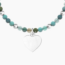 Carica l&#39;immagine nel visualizzatore di Gallery, Bracciale Da Donna Con Agata Multicolor E Ciondolo Cuore Kidult 732216
