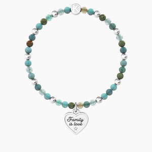 Bracciale Da Donna Con Agata Multicolor E Ciondolo Cuore Kidult 732216