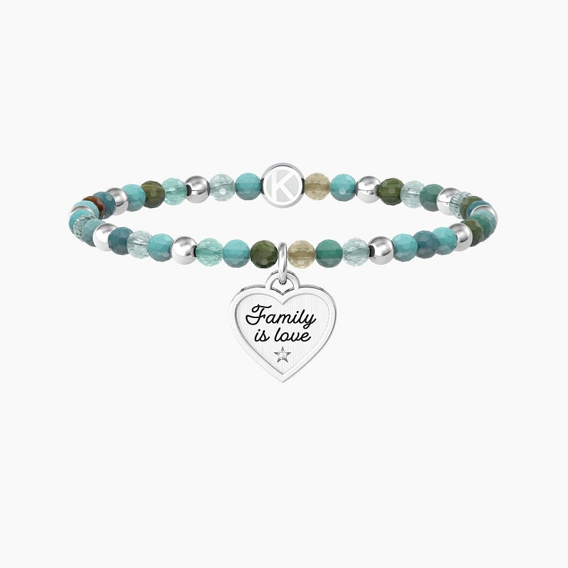 Bracciale Da Donna Con Agata Multicolor E Ciondolo Cuore Kidult 732216