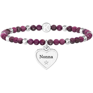 Women's Bracelet With Fuchsia Agate Kidult 732217