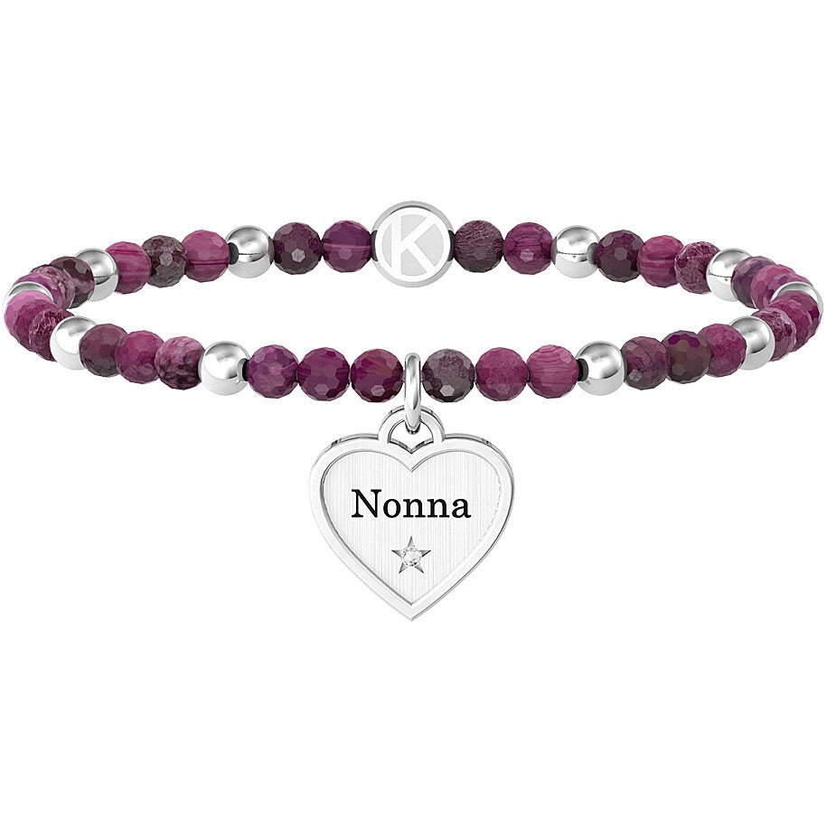 Women's Bracelet With Fuchsia Agate Kidult 732217