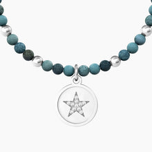 Carica l&#39;immagine nel visualizzatore di Gallery, Bracciale Da Donna Con Agata Azzurra E Ciondolo Stella Kidult 732221
