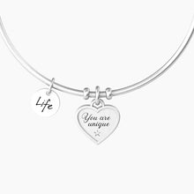 Carica l&#39;immagine nel visualizzatore di Gallery, Bracciale Rigido Da Donna Con Ciondolo Cuore Kidult 732222
