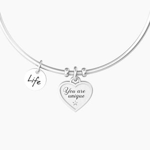 Bracciale Rigido Da Donna Con Ciondolo Cuore Kidult 732222