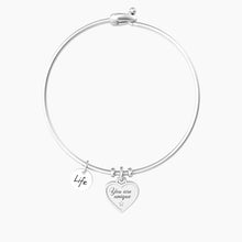 Carica l&#39;immagine nel visualizzatore di Gallery, Bracciale Rigido Da Donna Con Ciondolo Cuore Kidult 732222
