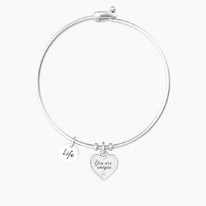 Bracciale Rigido Da Donna Con Ciondolo Cuore Kidult 732222