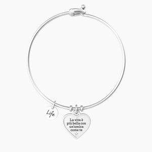 Women's Rigid Bracelet With Heart Pendant Kidult 732224