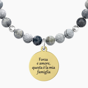 Bracciale da donna con agata multicolor e ciondolo Family Kidult 732226