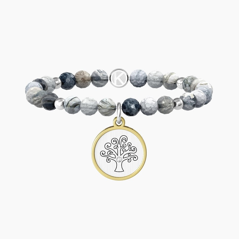 Bracciale da donna con agata multicolor e ciondolo Family Kidult 732226