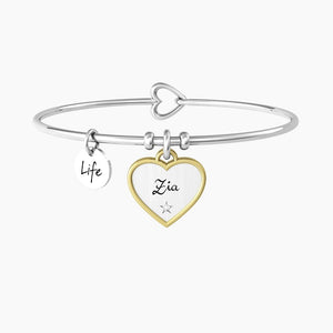 Bracciale Rigido Da Donna Con Ciondolo Cuore Kidult 732228