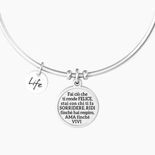 Carica l&#39;immagine nel visualizzatore di Gallery, Bracciale Rigido Da Donna Con Ciondolo E Frase Figlia Kidult 732230
