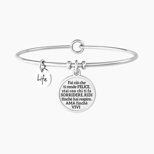 Bracciale Rigido Da Donna Con Ciondolo E Frase Figlia Kidult 732230