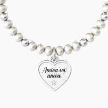 Carica l&#39;immagine nel visualizzatore di Gallery, Bracciale Da Donna Con Perle E Ciondolo Cuore 732231
