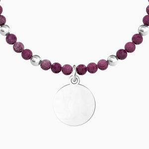 Bracciale Da donna Con Agata Fucsia E Ciondolo Kidult 732232