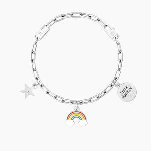 Bracciale Regolabile Da Donna Con Ciondoli Arcobaleno E Stella Kidult 732234