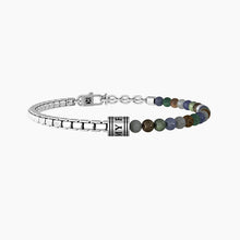 Cargar imagen en el visor de la galería, Pulsera De Hombre Con Cadena Y Piedras Naturales Multicolor Kidult 732248
