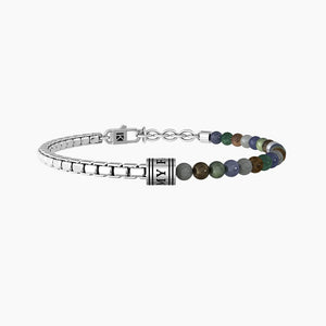 Pulsera De Hombre Con Cadena Y Piedras Naturales Multicolor Kidult 732248