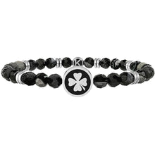 Cargar imagen en el visor de la galería, Pulsera de hombre Kidult con ágata negra 732256
