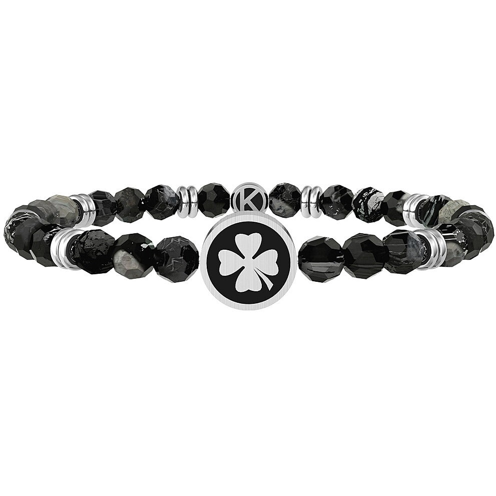 Pulsera de hombre Kidult con ágata negra 732256