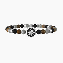 Cargar imagen en el visor de la galería, Pulsera de hombre Kidult con piedras naturales multicolores 732257
