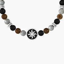 Cargar imagen en el visor de la galería, Pulsera de hombre Kidult con piedras naturales multicolores 732257
