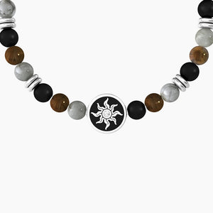 Pulsera de hombre Kidult con piedras naturales multicolores 732257