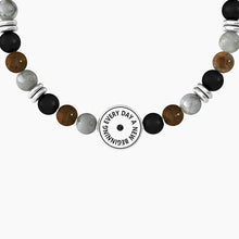 Cargar imagen en el visor de la galería, Pulsera de hombre Kidult con piedras naturales multicolores 732257
