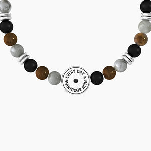 Pulsera de hombre Kidult con piedras naturales multicolores 732257