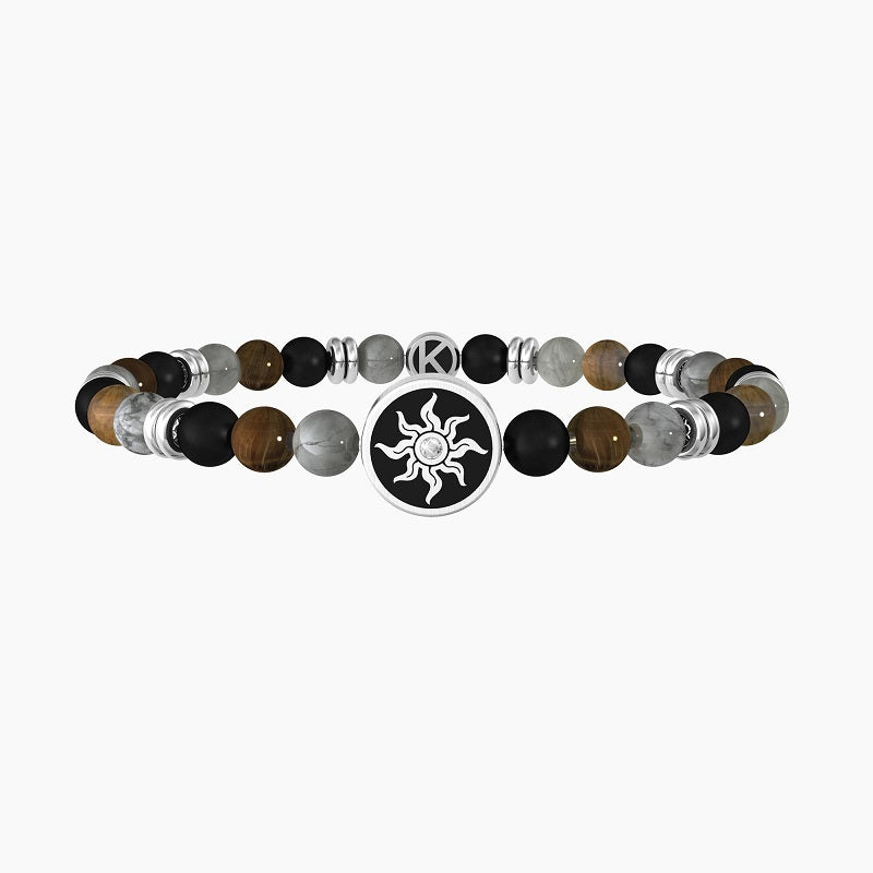 Pulsera de hombre Kidult con piedras naturales multicolores 732257
