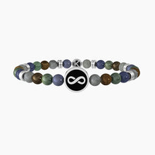 Cargar imagen en el visor de la galería, Pulsera De Hombre Con Piedras Naturales E Infinito Kidult 732259

