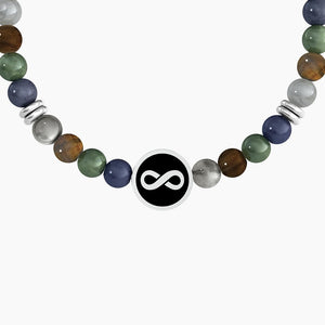 Pulsera De Hombre Con Piedras Naturales E Infinito Kidult 732259