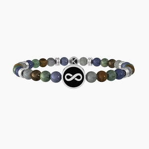 Pulsera De Hombre Con Piedras Naturales E Infinito Kidult 732259
