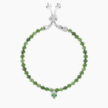 Cargar imagen en el visor de la galería, Bracciale regolabile da donna con diaspro verde Energy Stone 732277
