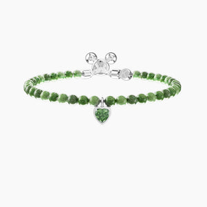 Bracciale regolabile da donna con diaspro verde Energy Stone 732277